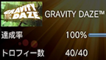 Gravity Rush Daze trophees 100 pour 100 logo vignette 08.02