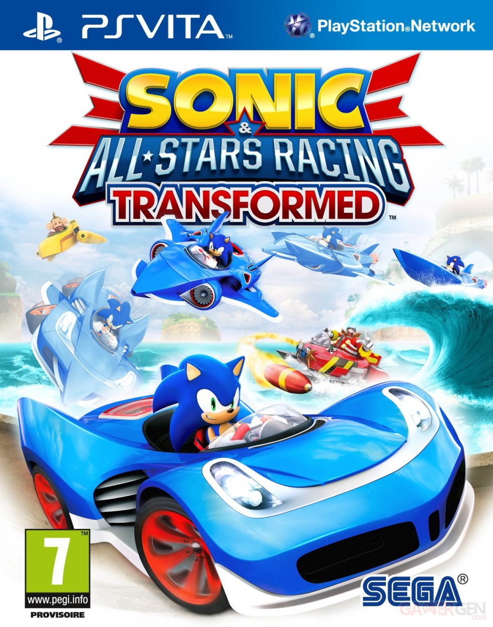 Sonic & All-Stars Racing transformed jaquette cover 31.10.2012.