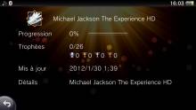 Trophees Michael Jackson The Experience HD liste complete et imagee 16.02.2012